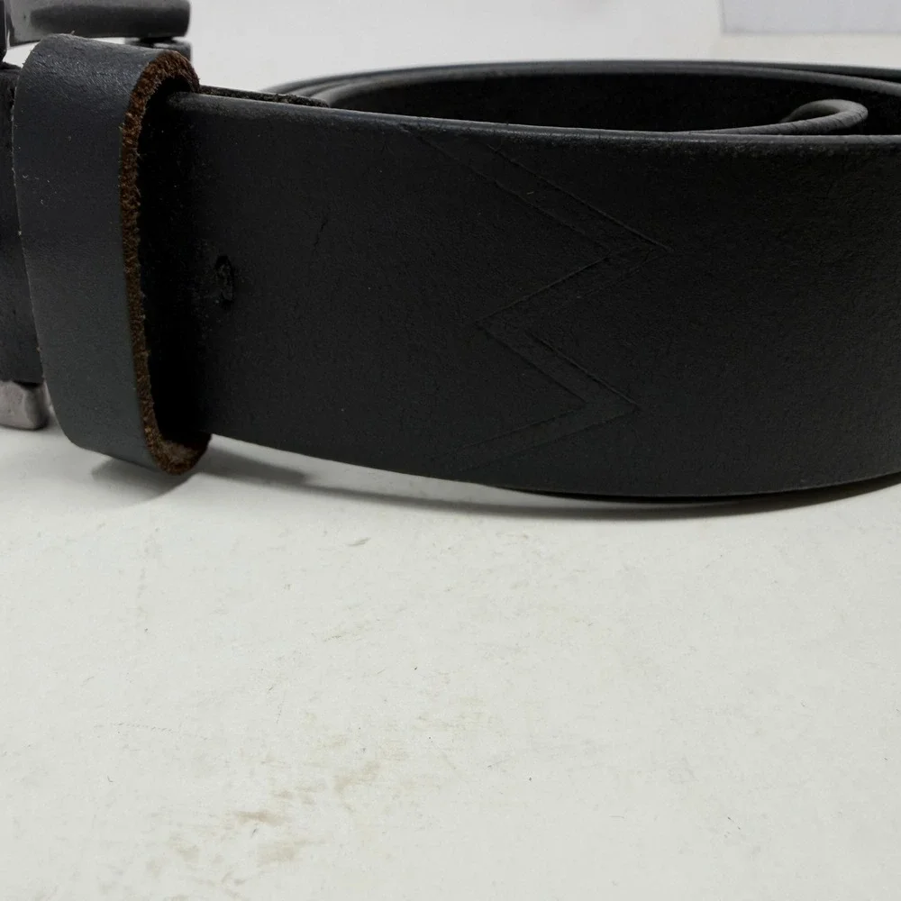 Wrangler Belt Mens 36 WR-BE-08002 Black Leather Western Roller Buckle EUC